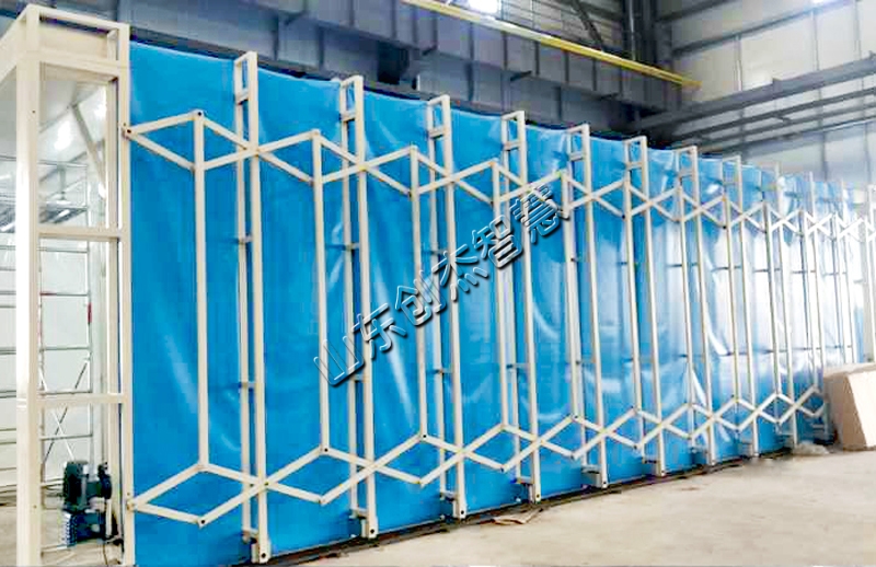 南京某钢构公司伸缩喷漆房+UV光氧废气处理项目